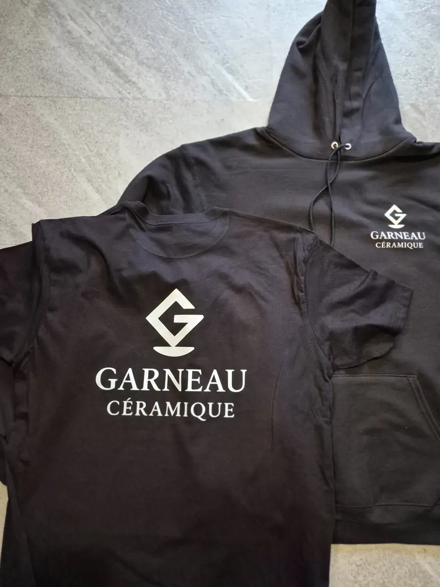 Coton ouaté de marque Garneau Céramique au logo de l'entreprise