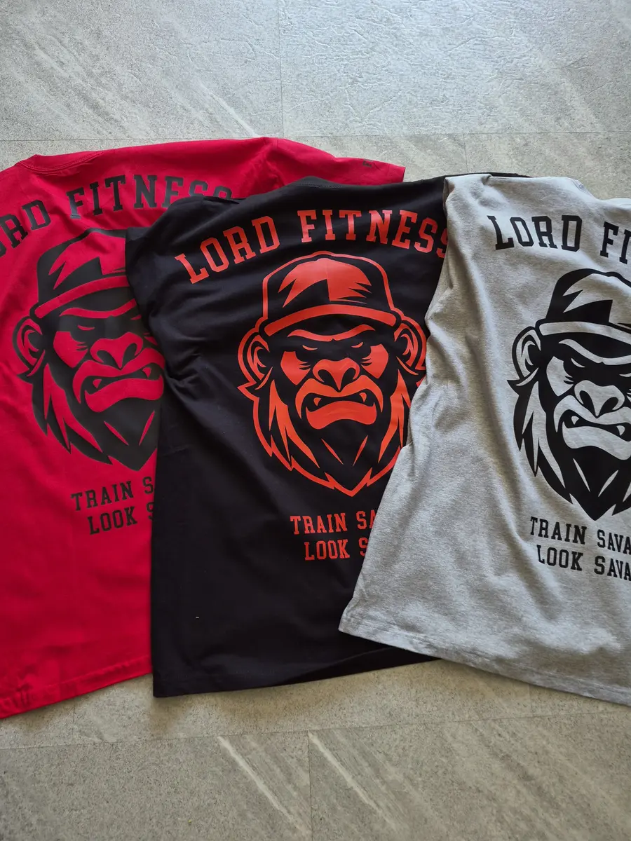 T-shirts de marque Lord Fitness au logo (vêtements de gym)